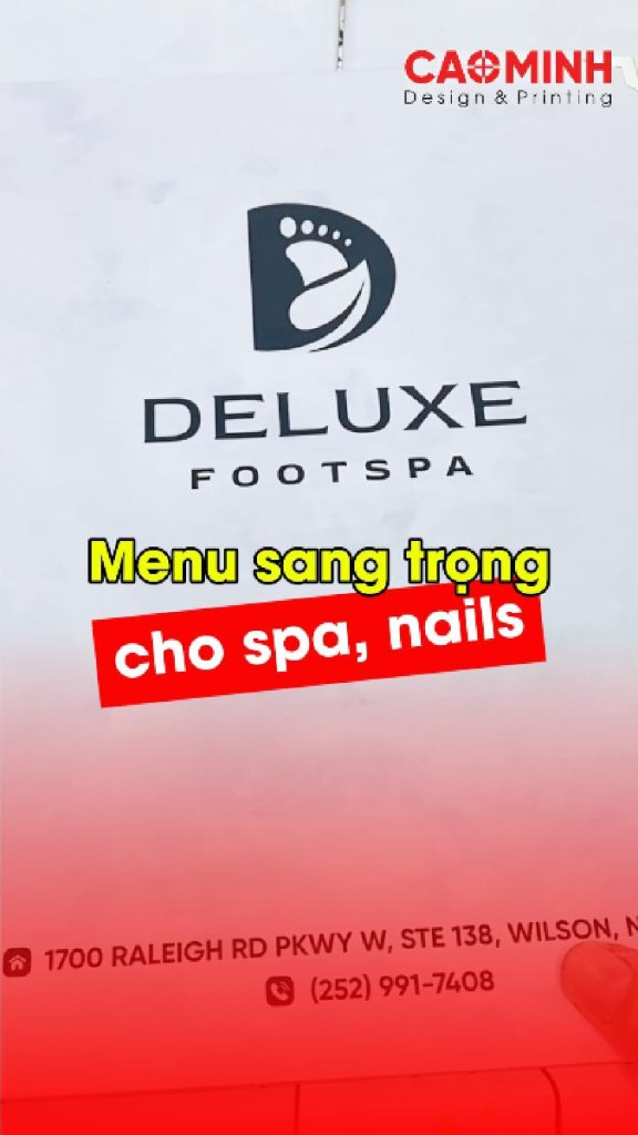 In menu bìa cứng giá rẻ đẹp sắc nét ở Nha Trang 4 Menu spa,nails_Xưởng in ấn Cao Minh Nha Trang