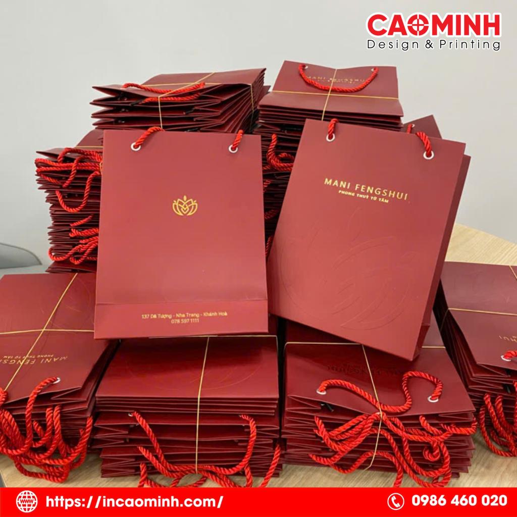 Túi giấy in theo công nghệ hiện đại _In ấn Cao Minh Nha Trang