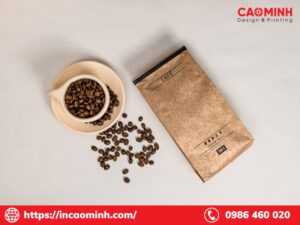 in túi giấy đựng cà phê
