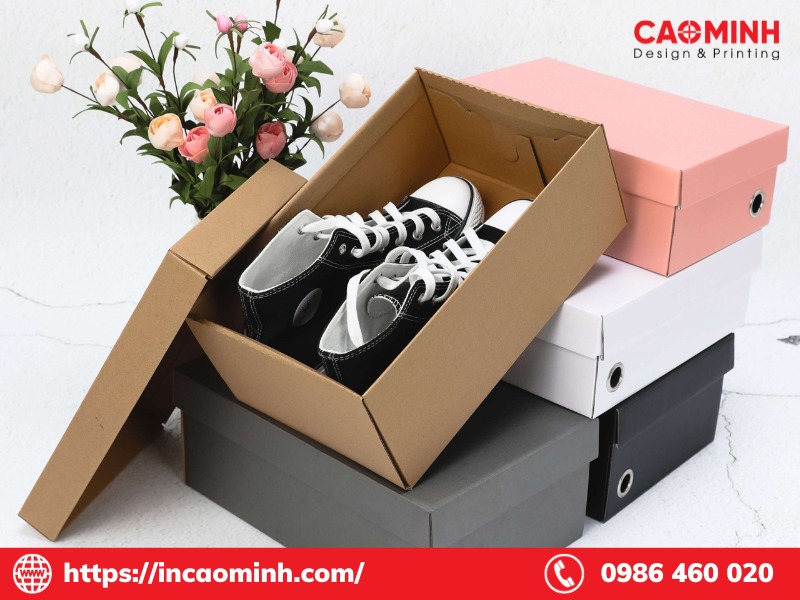 In Hộp Đựng Giày Theo Yêu Cầu, Số Lượng Ít, Giá Rẻ 1 Mẫu in hộp giấy đựng giày