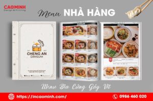 In menu nhà hàng