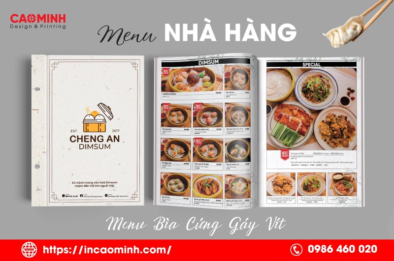 In menu nhà hàng