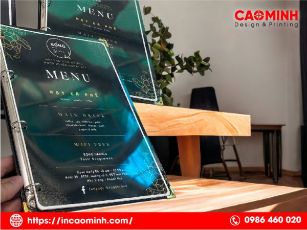 in menu nhựa