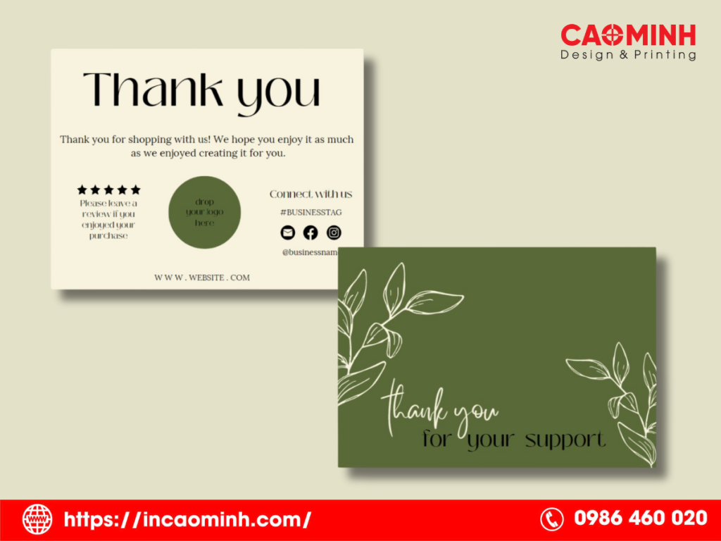 In thiệp cảm ơn khách hàng 1 In Thiệp Cảm Ơn - In Ấn Cao Minh Nha Trang