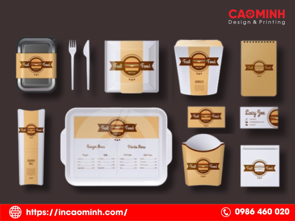 Ấn phẩm bao bì cho cửa hàng FnB 1 In ấn menu cho nhà hàng, quán ăn, quán cà phê - In ấn Cao Minh Nha Trang