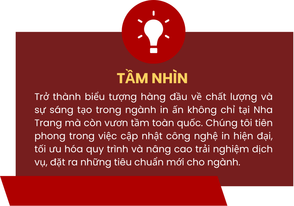 GIỚI THIỆU CÔNG TY TNHH THIẾT KẾ IN ẤN CAO MINH 2 Tầm nhìn của công ty Cao Minh