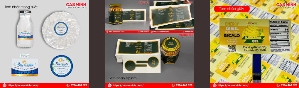 Ấn phẩm bao bì cho cửa hàng FnB 2 Tem Nhãn Chính - Ấn Phẩm Bao Bì Cho Ngành F&B