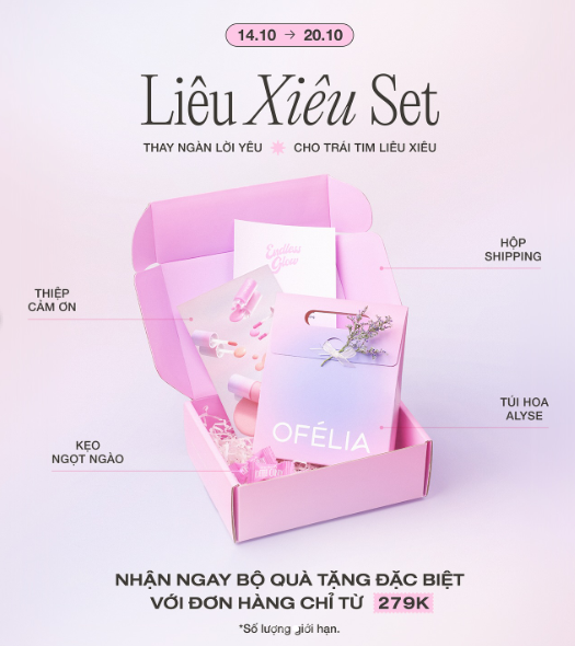 Sản phẩm đặc biệt marketing 20/10 cho cửa hàng mỹ phẩm