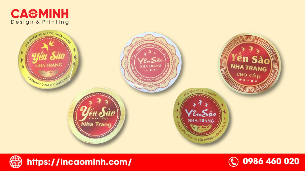 In Tem Yến Sào Nha Trang | Thiết Kế Tem Yến Sào Đẹp, Ép Kim Cao Cấp 2 Tem yến sào_In ấn Cao Minh Nha Trang