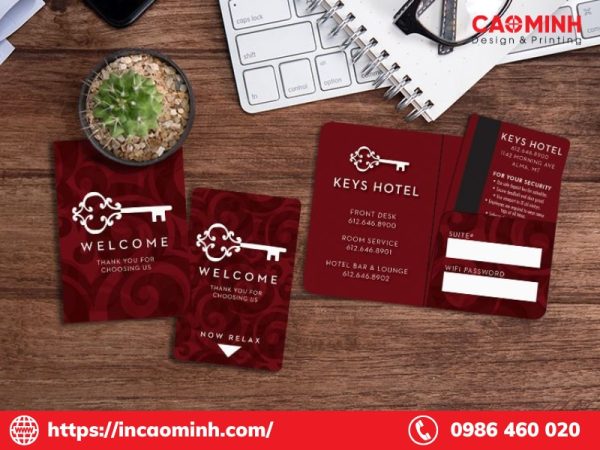 In bìa đựng thẻ từ khách sạn